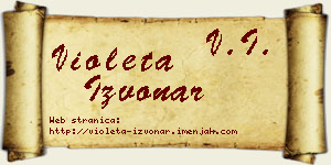 Violeta Izvonar vizit kartica